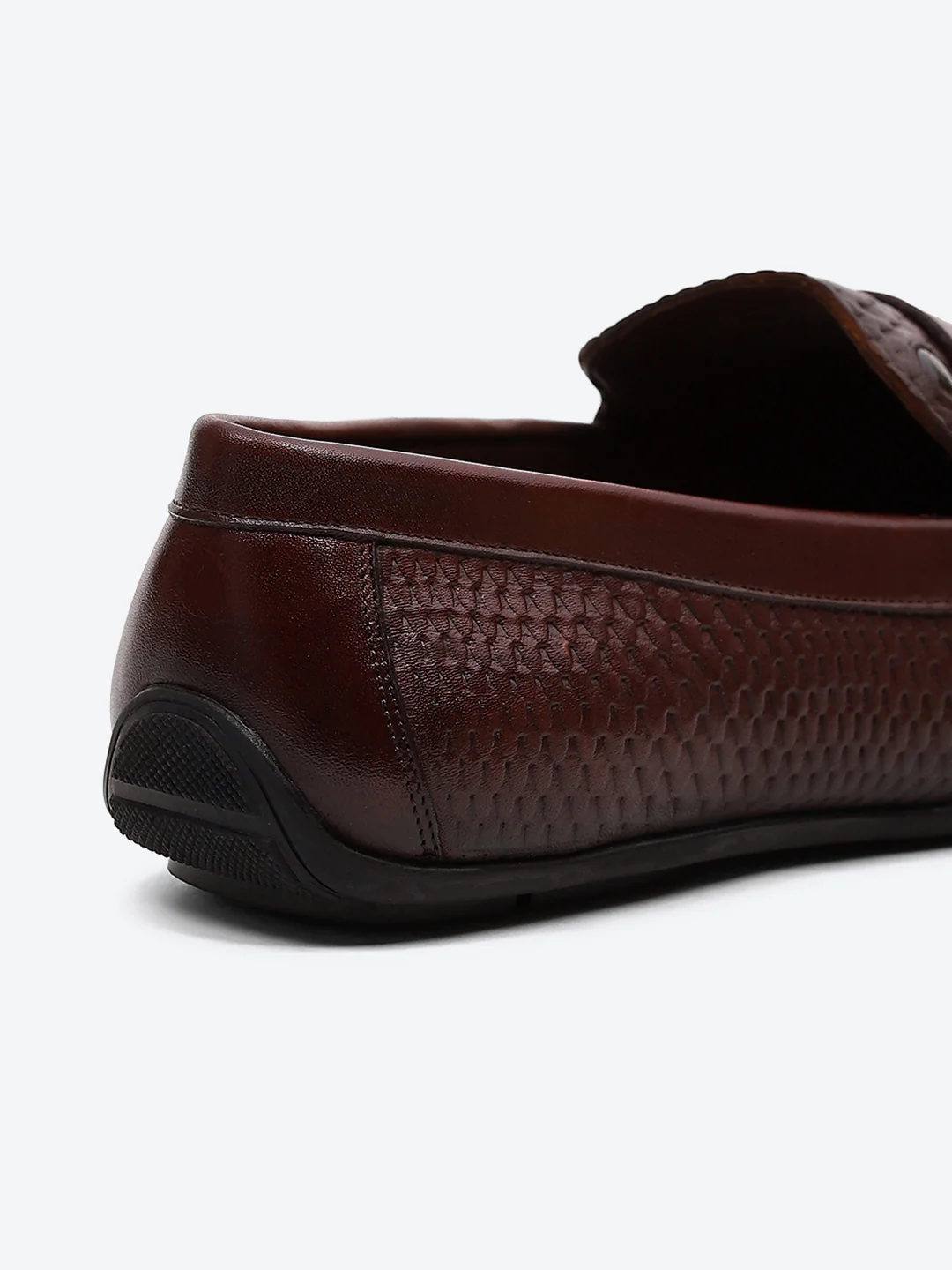 Men Tan Comfortable Slip on Leather Loafers - Image 9