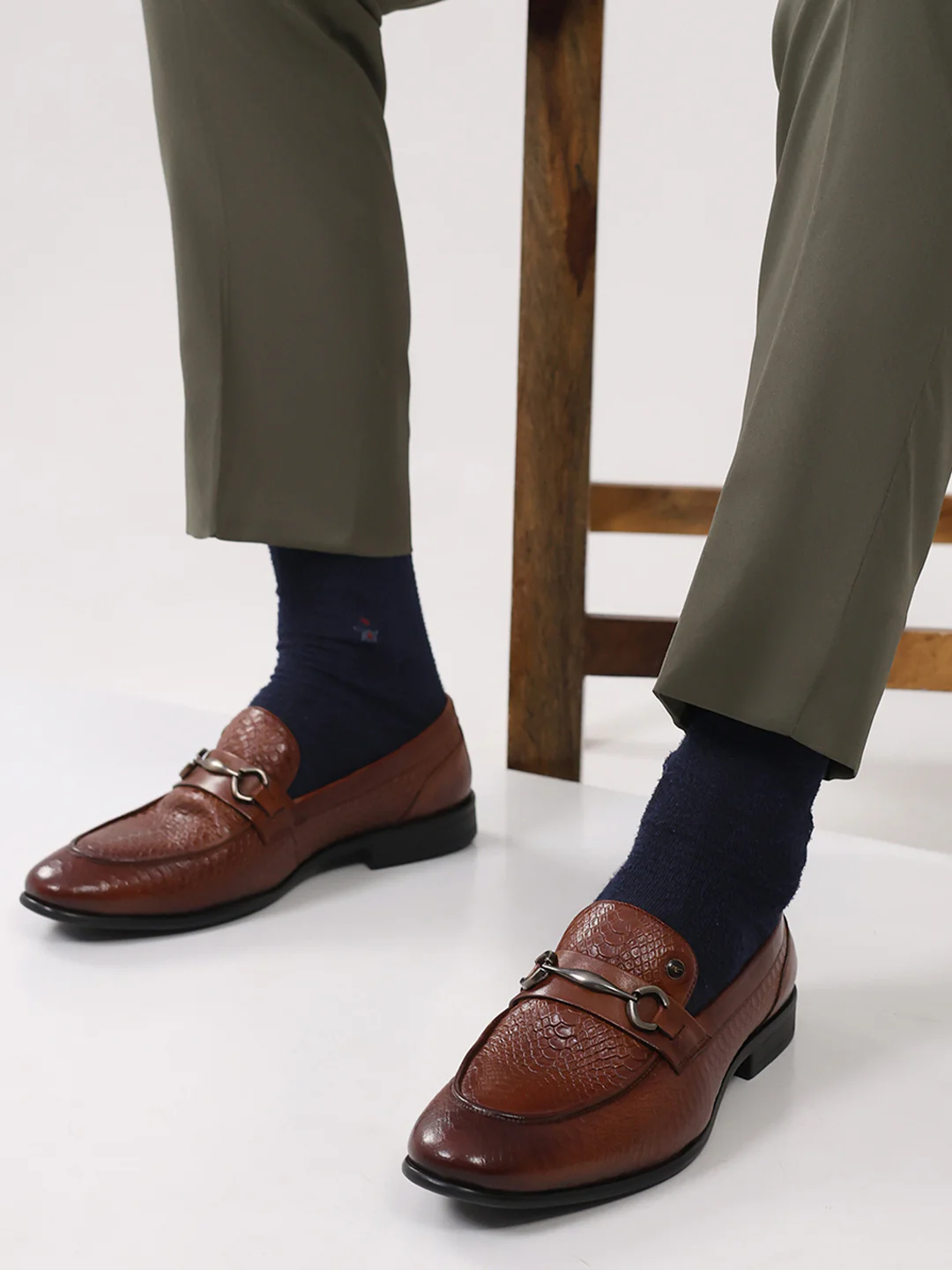 Monte Carlo Tan Horsebit Loafers for Men - Image 11