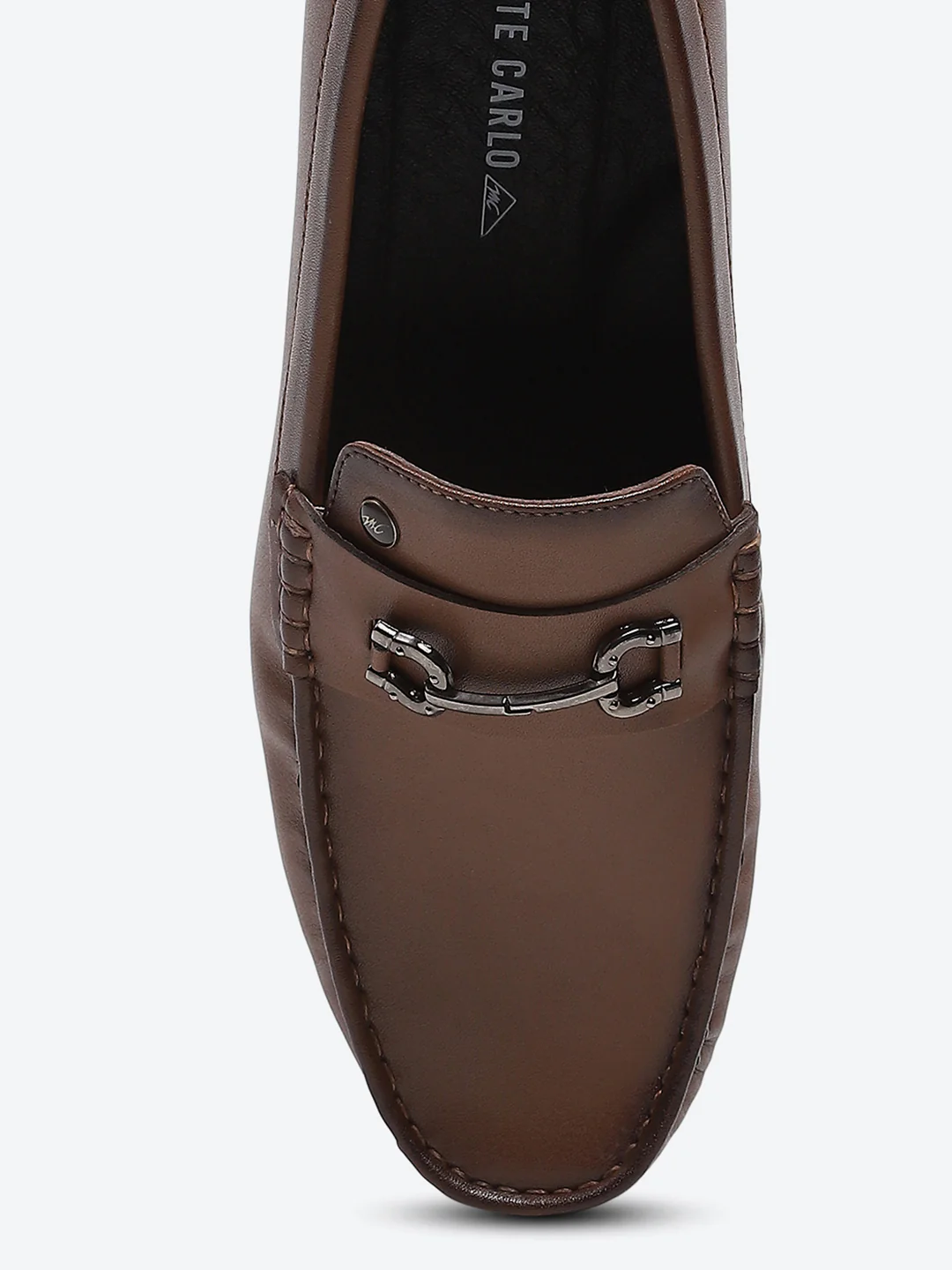 Men Tan Slip on Microfibre Loafers - Image 6