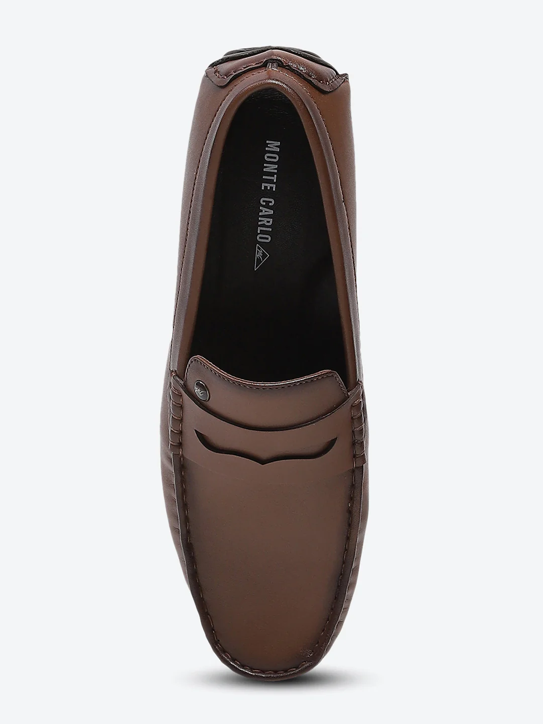 Men Tan Slip on Microfibre Loafers - Image 5