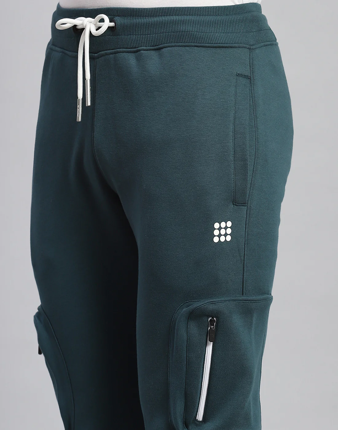 Rock.it Men Teal Blue Solid Regular Fit Lower - Image 6