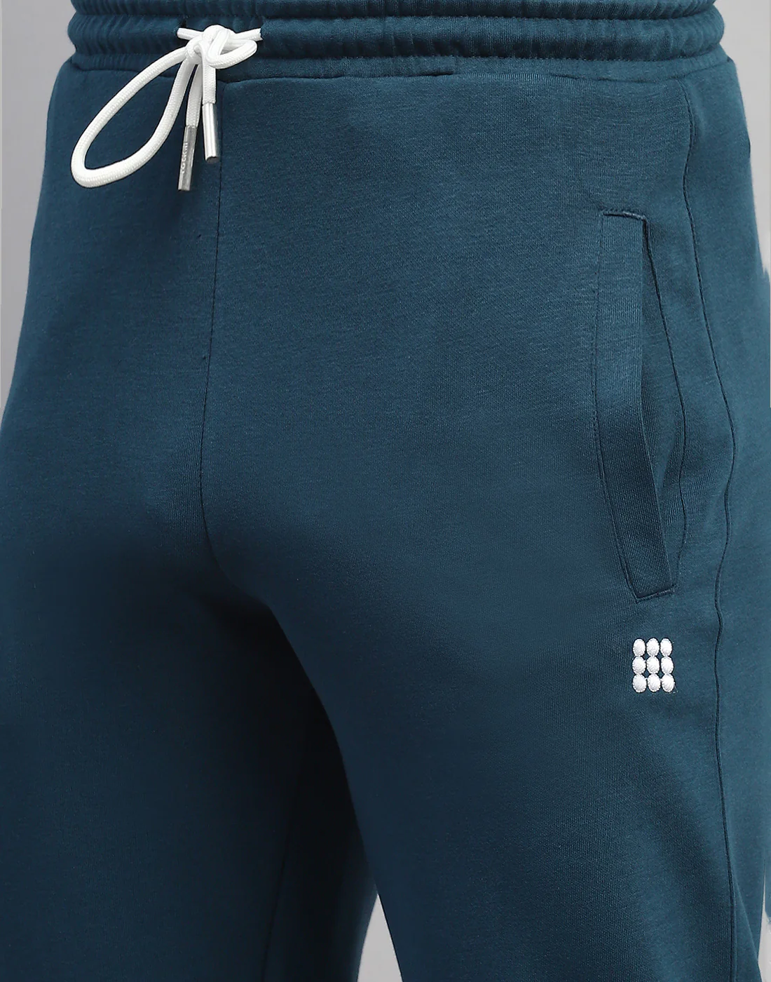 Rock.it Men Teal Blue Solid Regular Fit Lower - Image 6