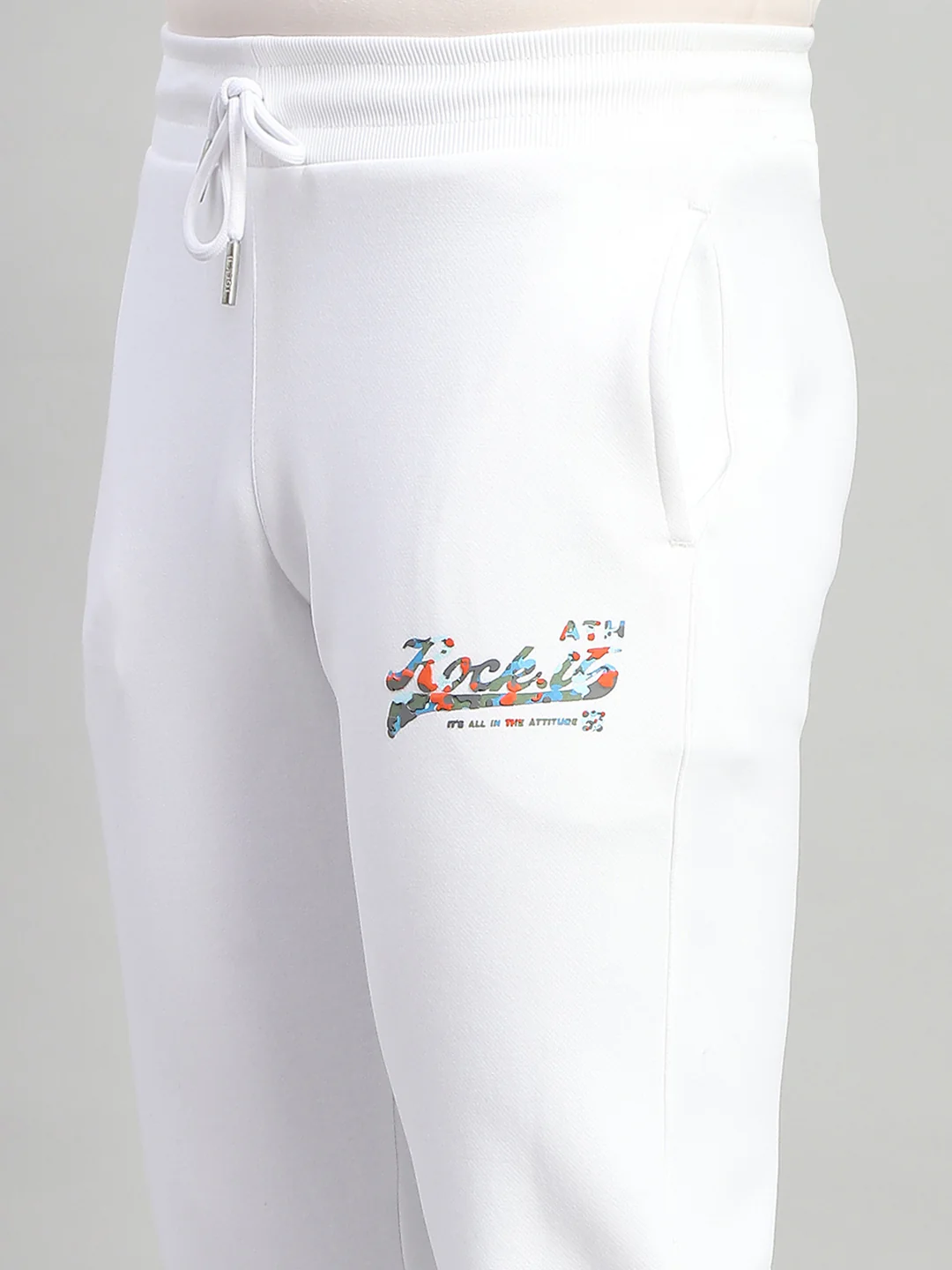 Rock.it Men White Printed Round Neck Full Sleeve Winter Tracksuit - Image 8