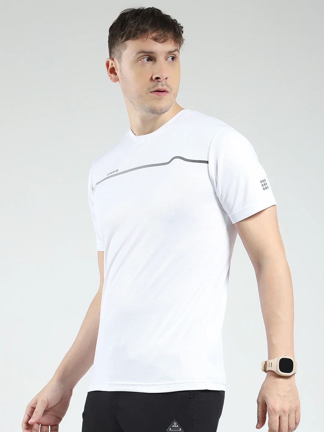 Rock.it Men White Printed Round Neck Half Sleeve T-Shirt - Image 3