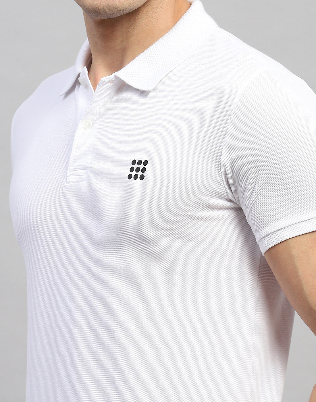 Rock.it Men White Solid Polo Collar Half Sleeve T-Shirt - Image 6