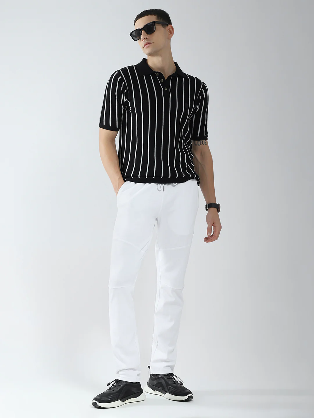 Rock.it Men White Solid Regular Fit Lower - Image 2