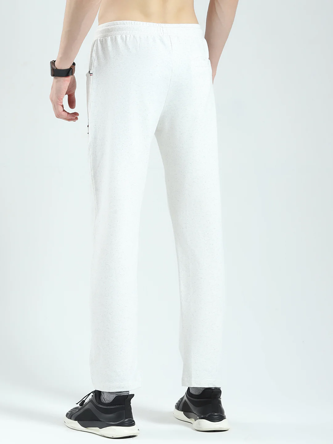 Men White Solid Regular Fit Lower - Image 5