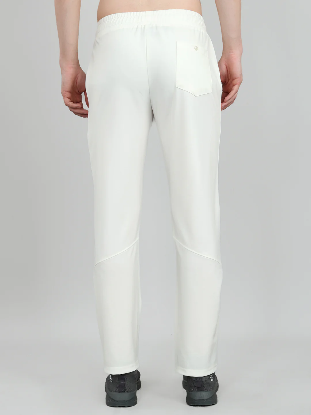 Men White Solid Regular Fit Lower - Image 5
