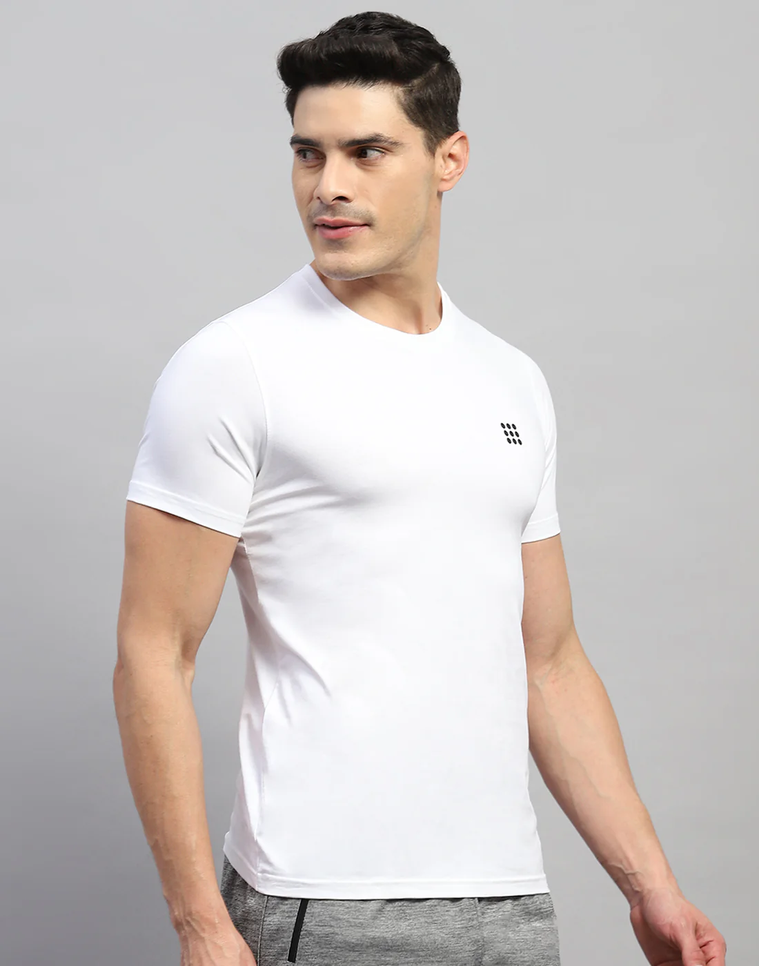 Rock.it Men White Solid Round Neck Half Sleeve T-Shirt - Image 4