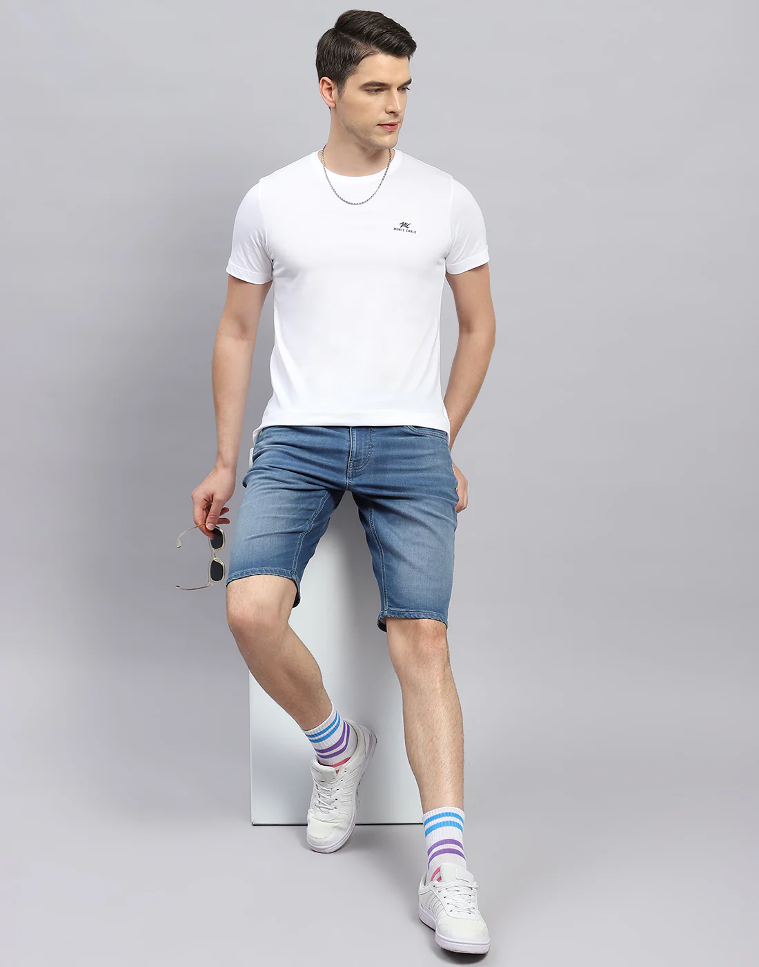 Men White Solid Round Neck Half Sleeve T-Shirt (Pack of 3) - Image 2