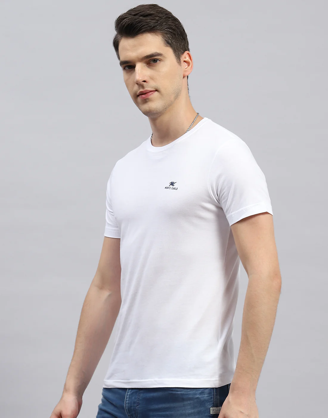 Men White Solid Round Neck Half Sleeve T-Shirt (Pack of 3) - Image 8