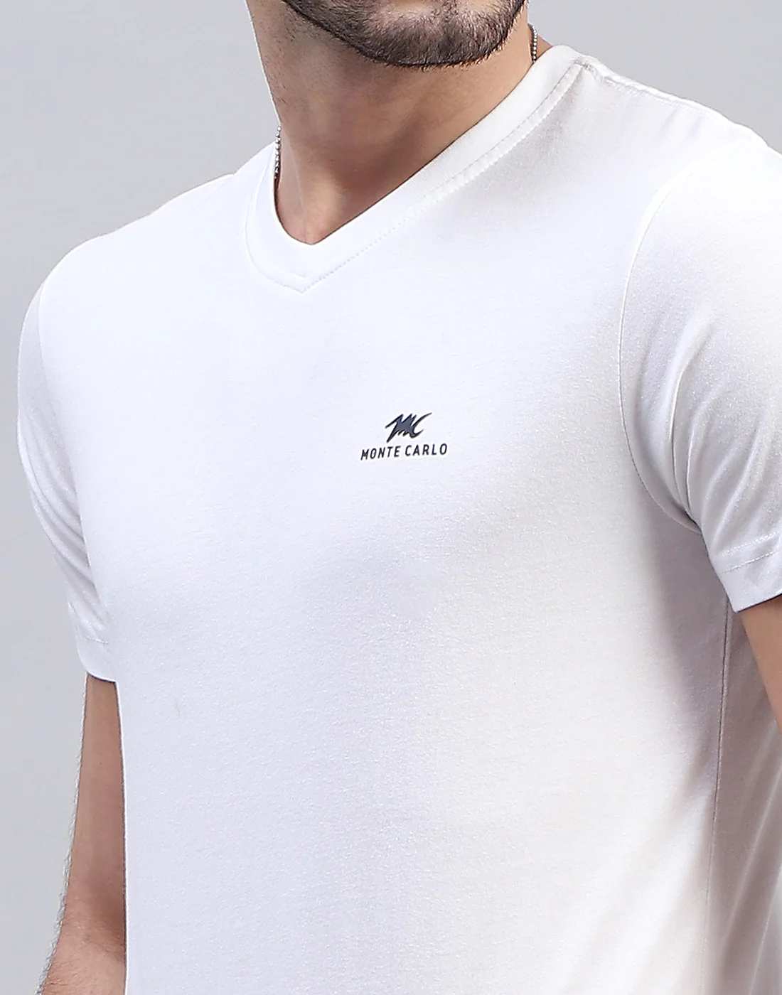 Men White Solid V Neck Half Sleeve T-Shirt (Pack of 3) - Image 14