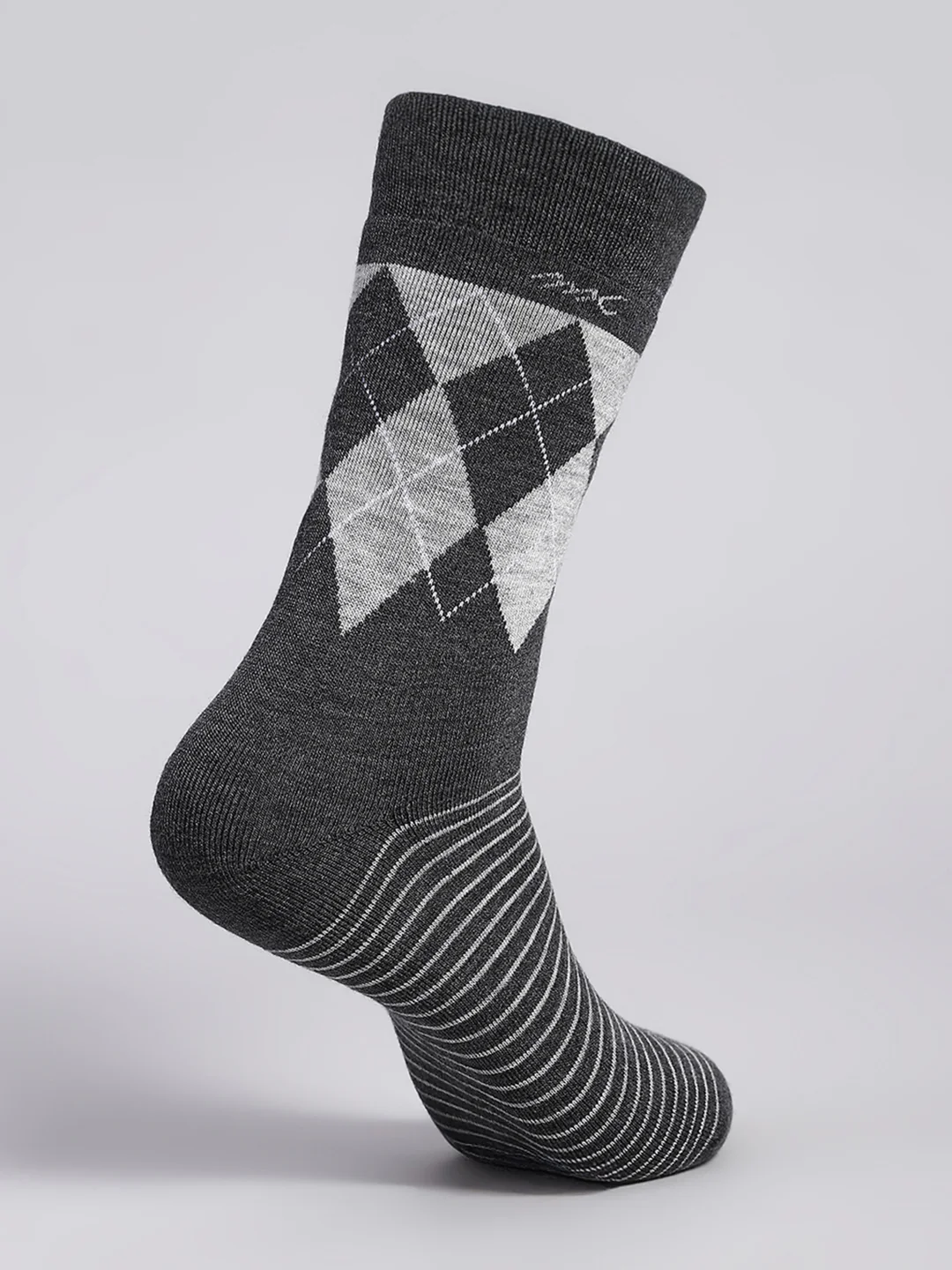 Men Wool blend Check Calf Length Socks (Pack of 2) - Image 9