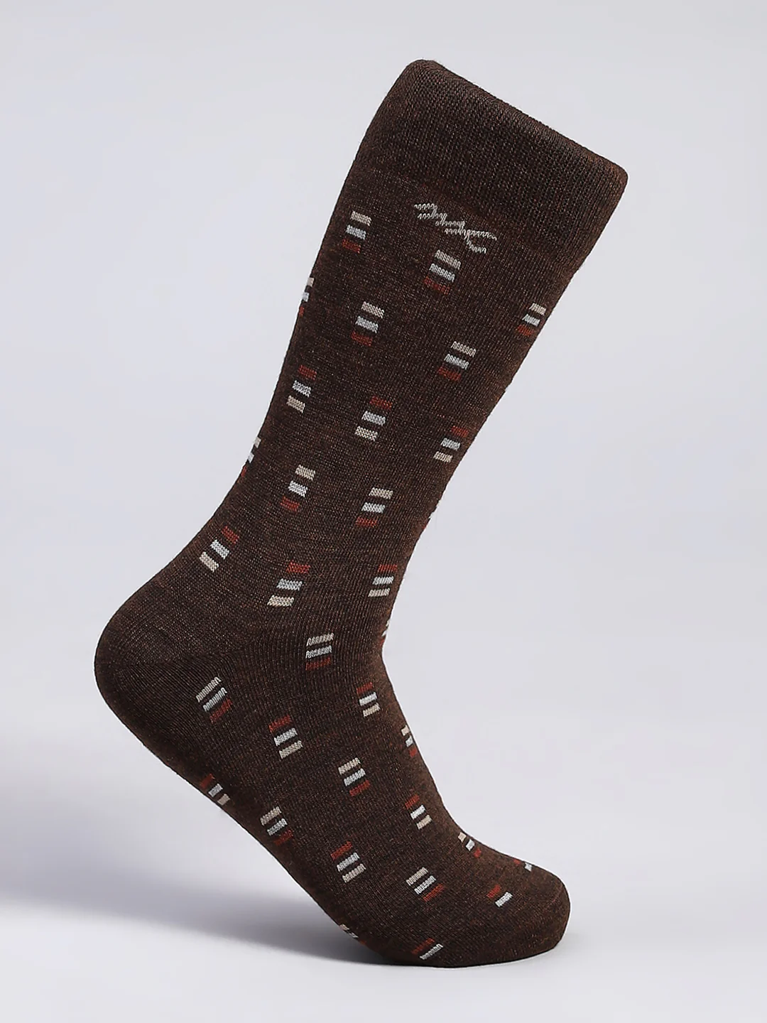 Men Wool blend Printed Mid Calf Length Socks (1 Pair) - Image 4