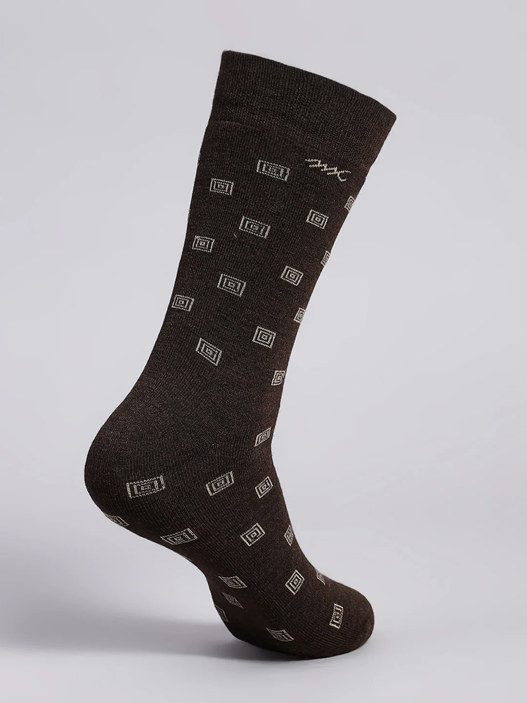 Men Wool blend Self Design Calf Length Socks (Pack of 2) - Image 5