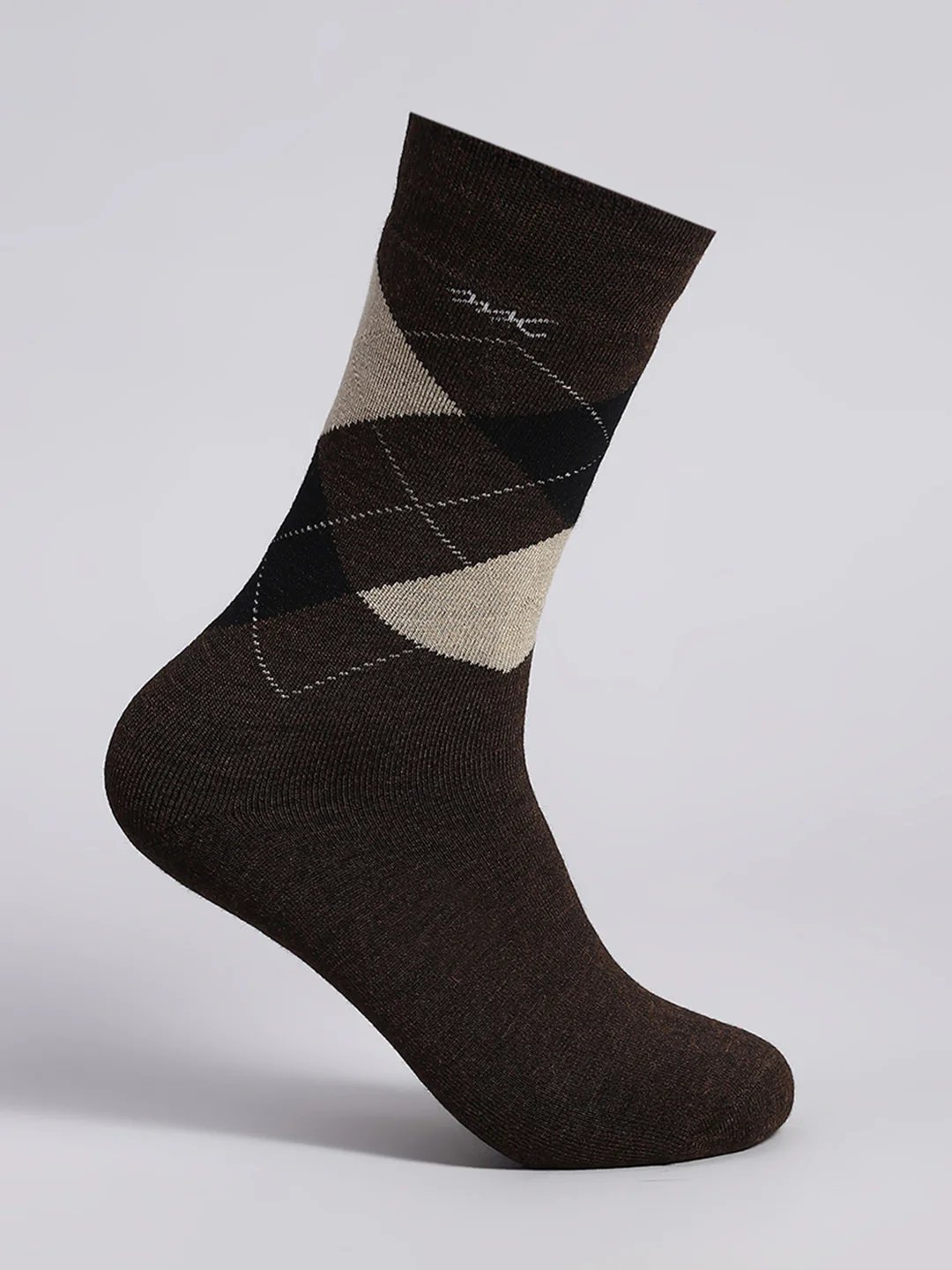 Men Wool blend Self Design Calf Length Socks (Pack of 2) - Image 8