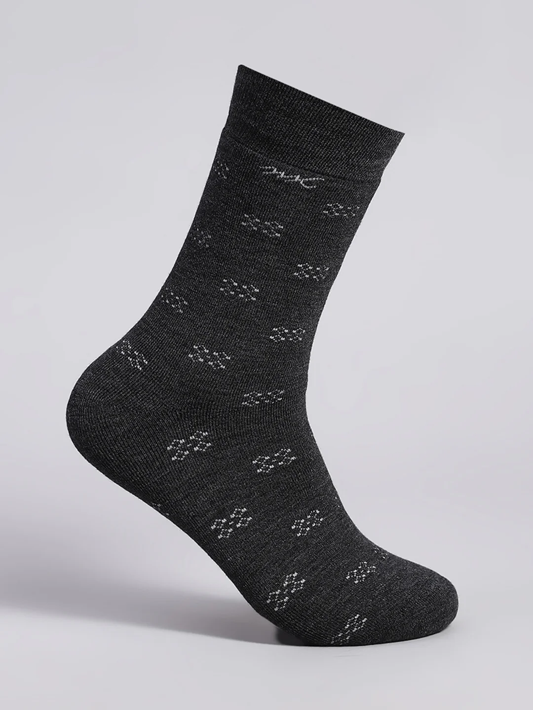 Men Wool blend Self Design Calf Length Socks (Pack of 2) - Image 8