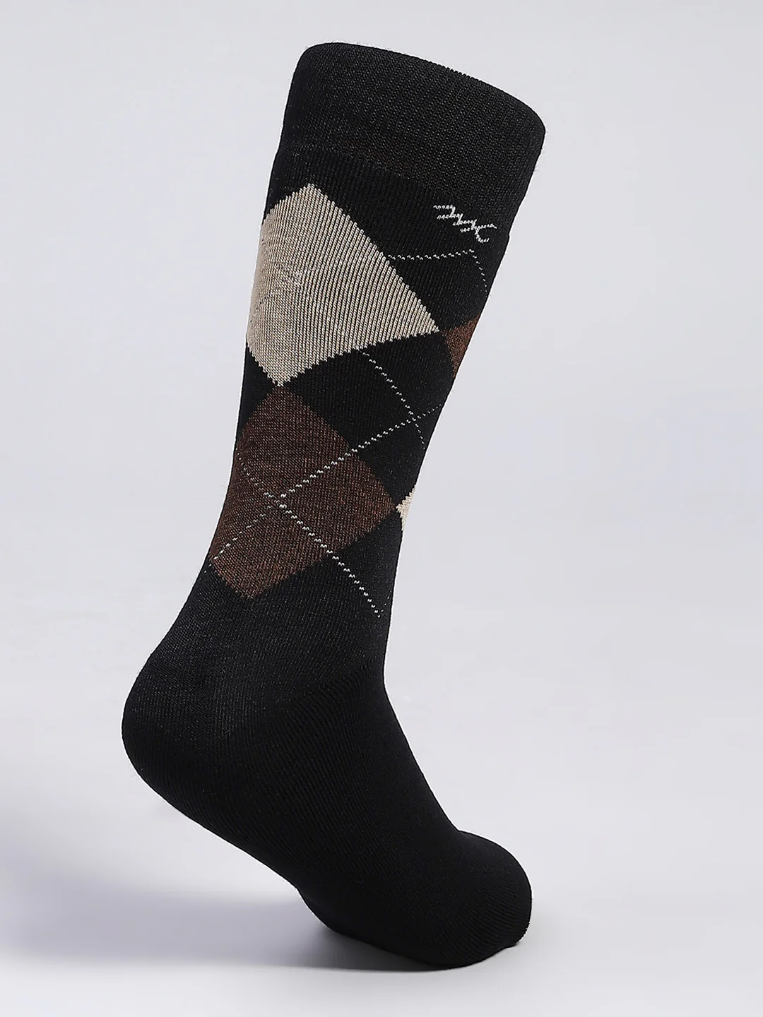 Men Wool blend Self Design Mid Calf Length Socks (1 Pair) - Image 4
