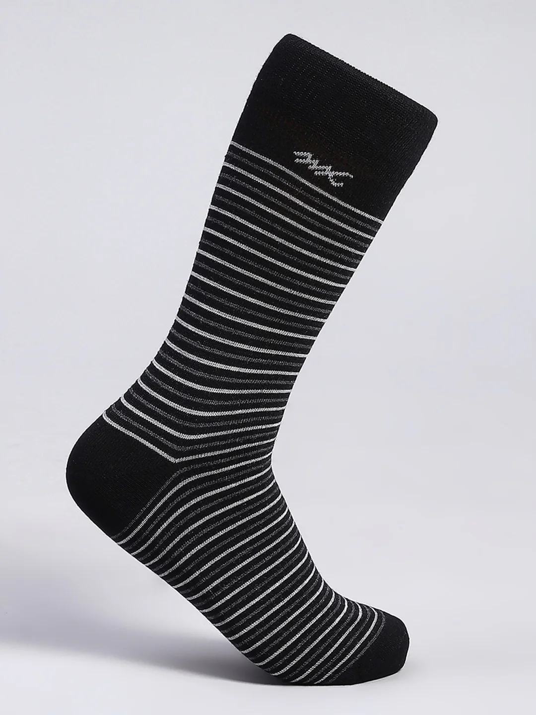 Men Wool blend Stripe Mid Calf Length Socks (1 Pair) - Image 3