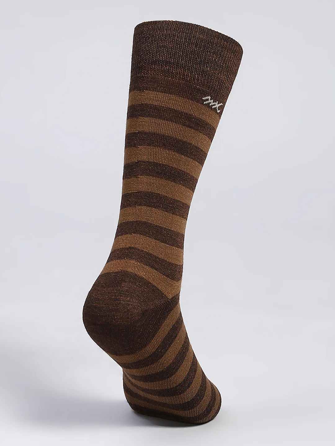 Men Wool blend Stripe Mid Calf Length Socks (1 Pair) - Image 4