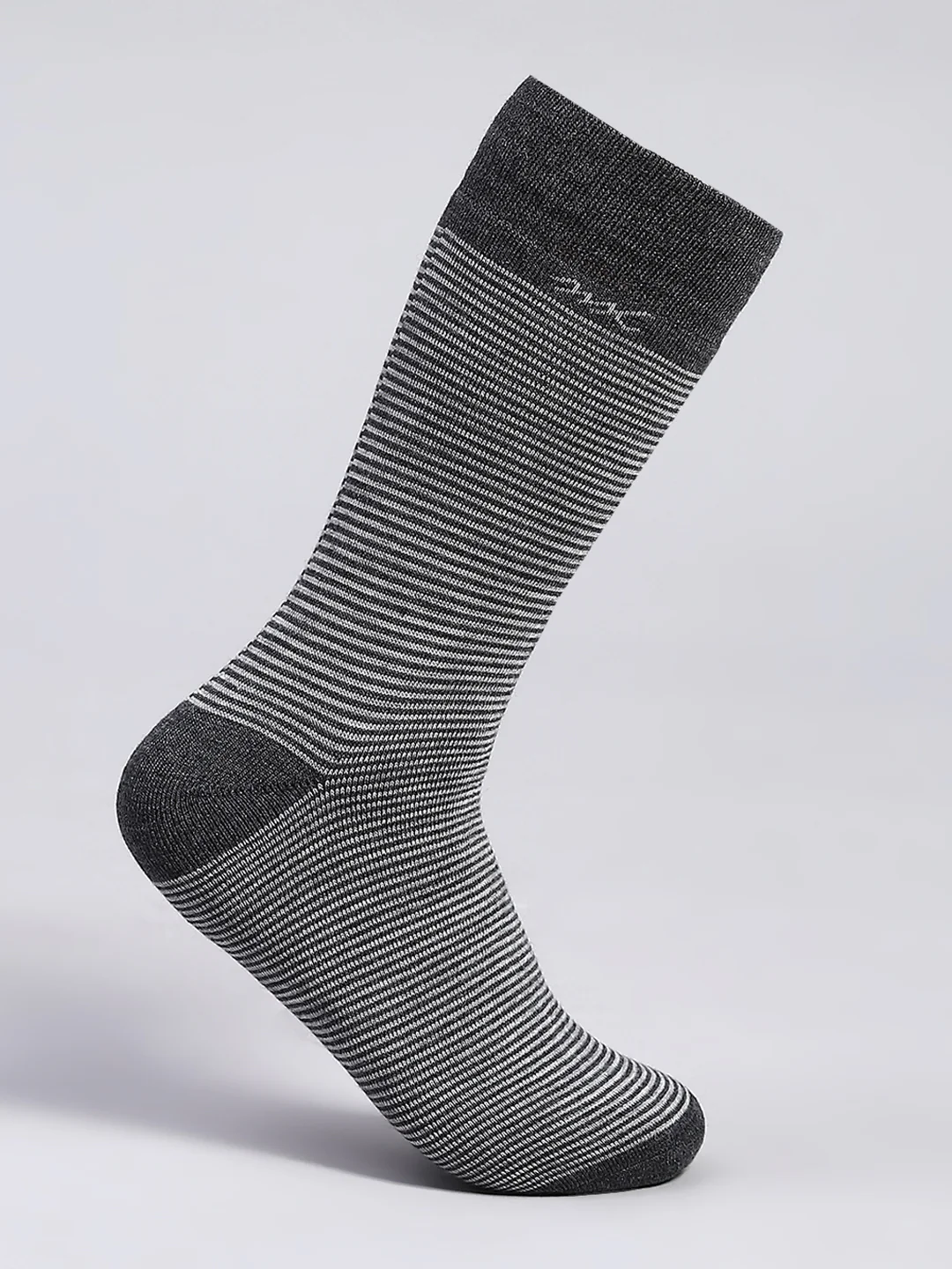 Men Wool blend Stripe Mid Calf Length Socks (1 Pair) - Image 3
