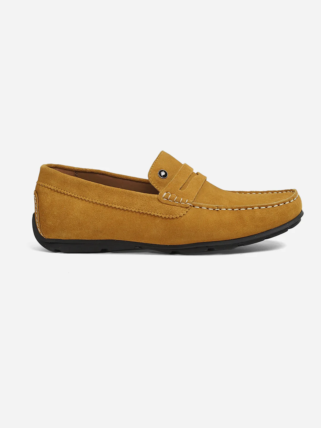 Men Yellow Slip-On Genuine Leather Loafer - Image 7