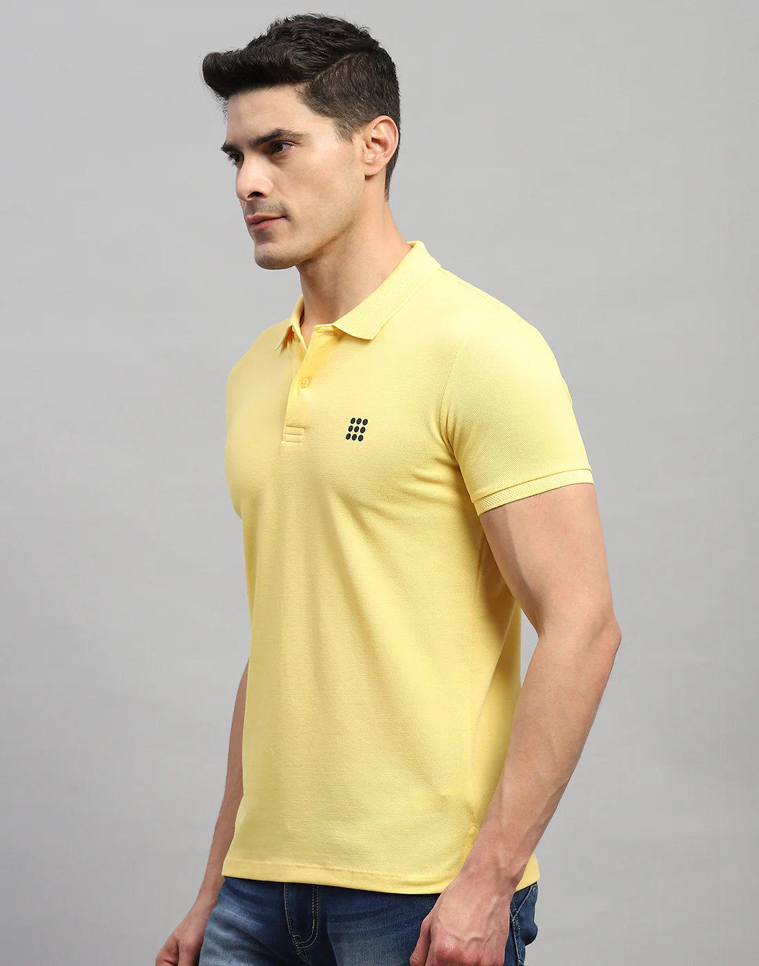 Rock.it Men Yellow Solid Polo Collar Half Sleeve T-Shirt - Image 3