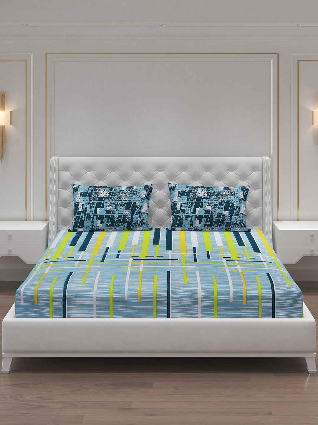MOCA by Monte Carlo 104 GSM Cotton Double Bedsheet With 2 Pillow Covers - Image 3