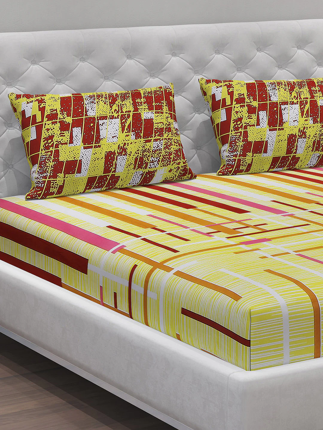 MOCA by Monte Carlo 104 GSM Cotton Double Bedsheet With 2 Pillow Covers - Image 4