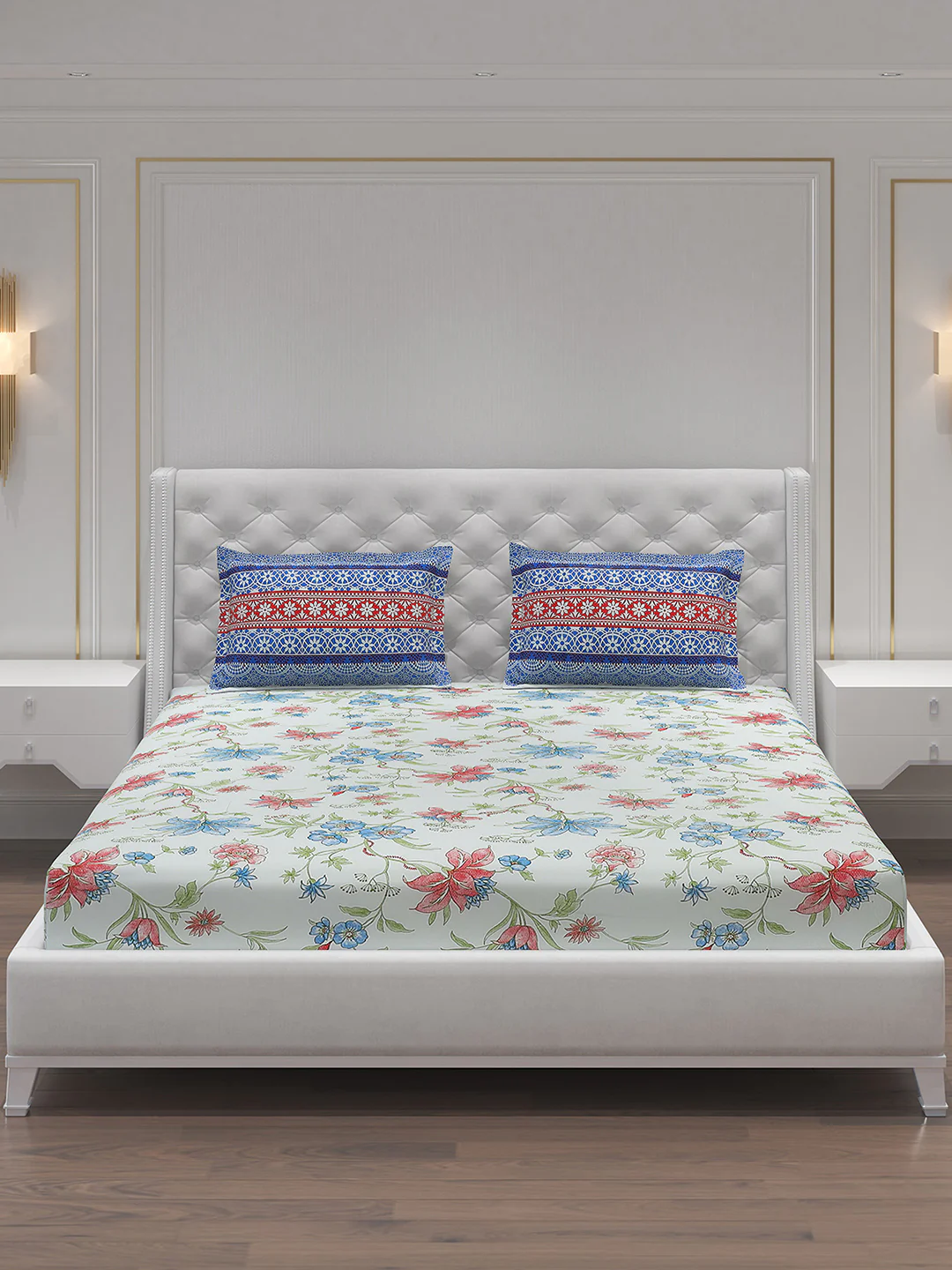 MOCA by Monte Carlo 104 TC Cotton Double Bedsheet with 2 Pillow Covers - Image 4