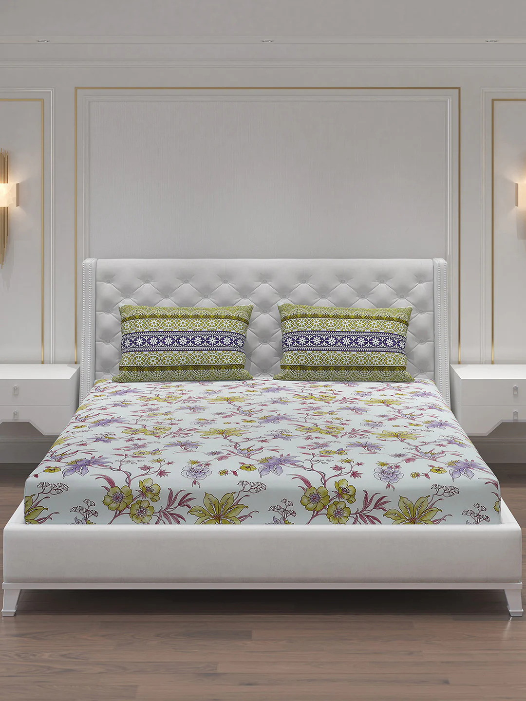 MOCA by Monte Carlo 104 TC Cotton Double Bedsheet with 2 Pillow Covers - Image 4