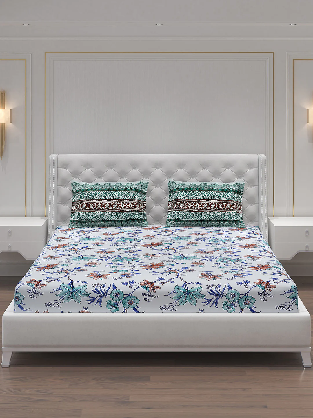 MOCA by Monte Carlo 104 TC Cotton Double Bedsheet with 2 Pillow Covers - Image 4