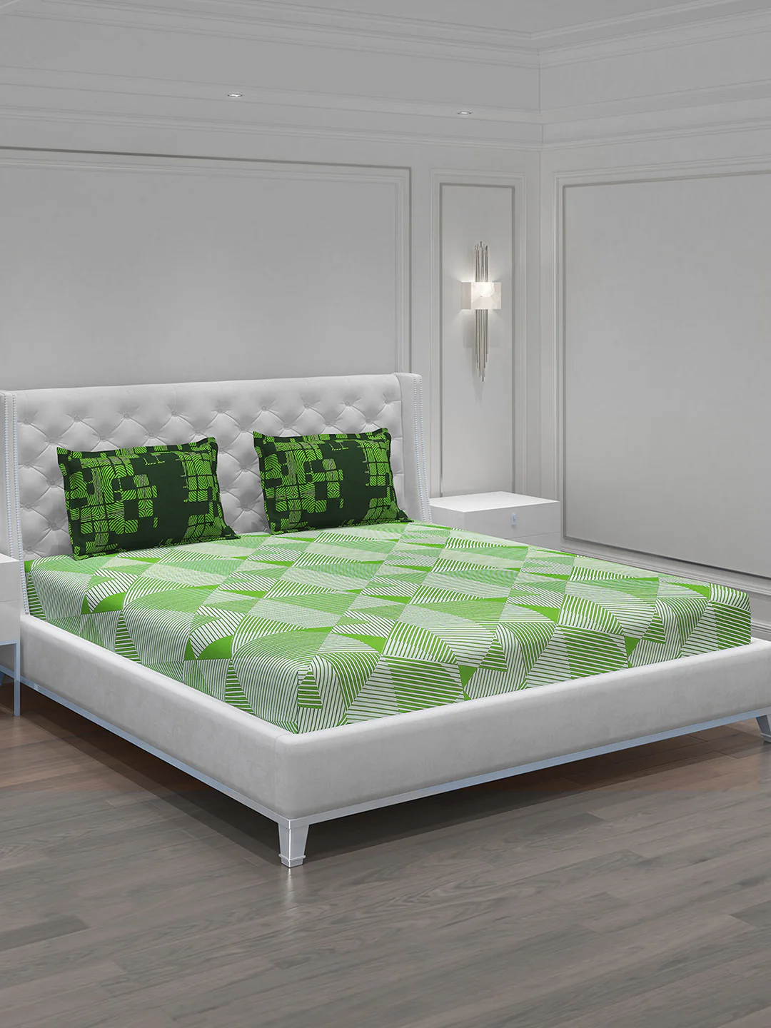 MOCA by Monte Carlo 104 TC Cotton Double Bedsheet with 2 Pillow Covers - Image 2