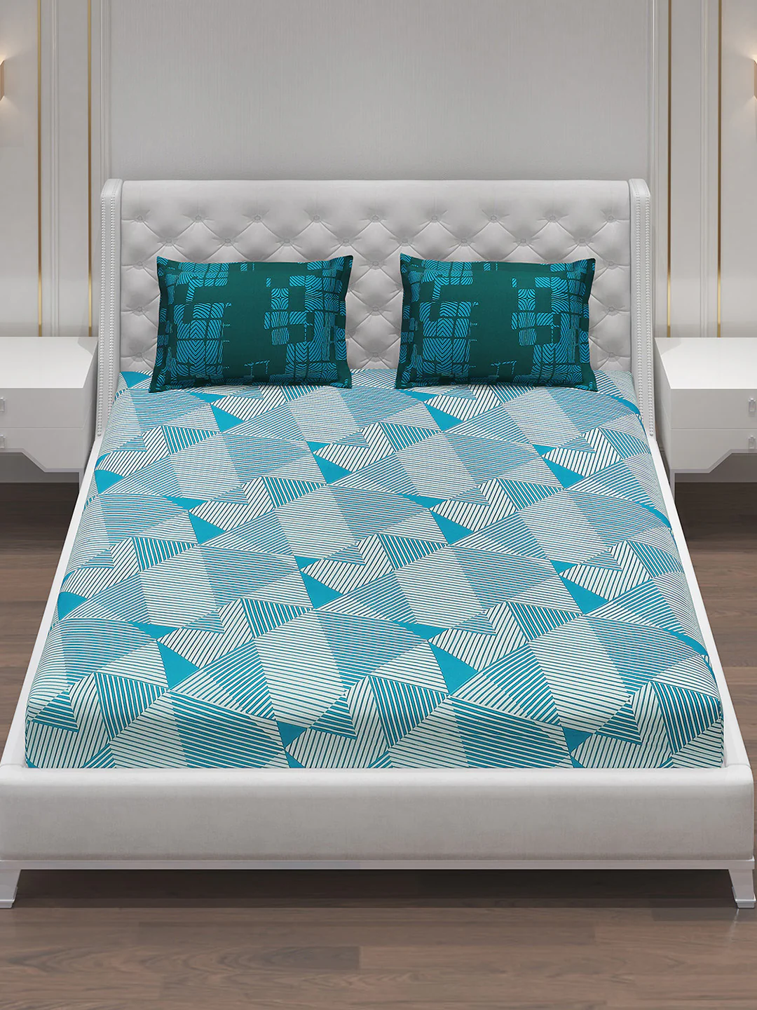 MOCA by Monte Carlo 104 TC Cotton Double Bedsheet with 2 Pillow Covers - Image 2