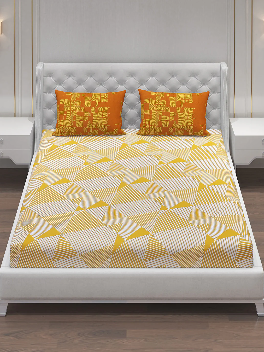 MOCA by Monte Carlo 104 TC Cotton Double Bedsheet with 2 Pillow Covers - Image 2