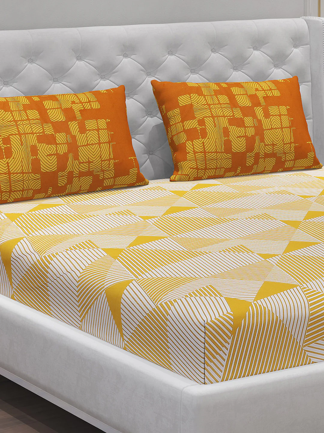 MOCA by Monte Carlo 104 TC Cotton Double Bedsheet with 2 Pillow Covers - Image 4