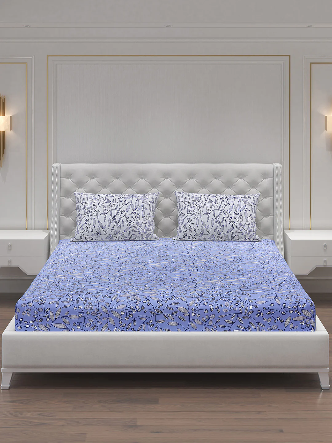 MOCA by Monte Carlo 104 TC Cotton Double Bedsheet with 2 Pillow Covers - Image 3