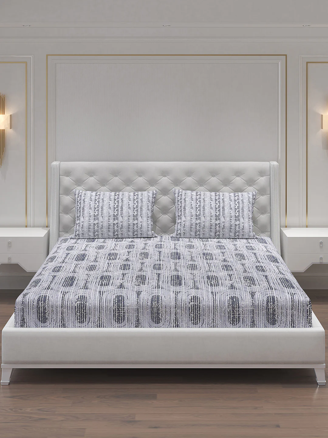 MOCA by Monte Carlo 104 TC Cotton Double Bedsheet with 2 Pillow Covers - Image 3