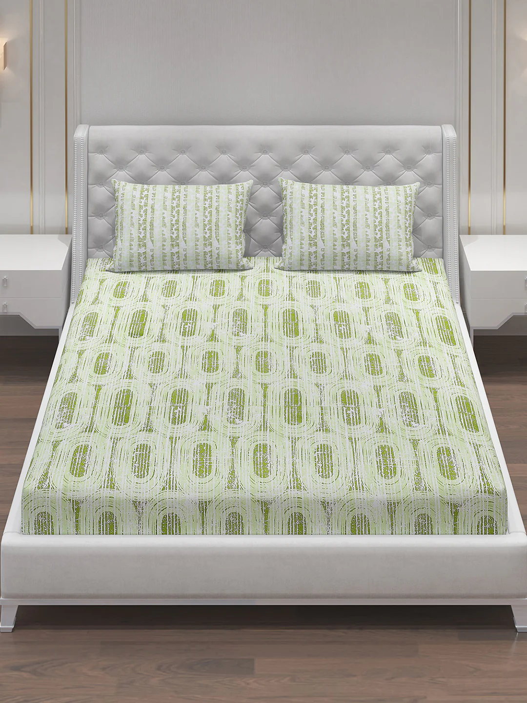MOCA by Monte Carlo 104 TC Cotton Double Bedsheet with 2 Pillow Covers - Image 3