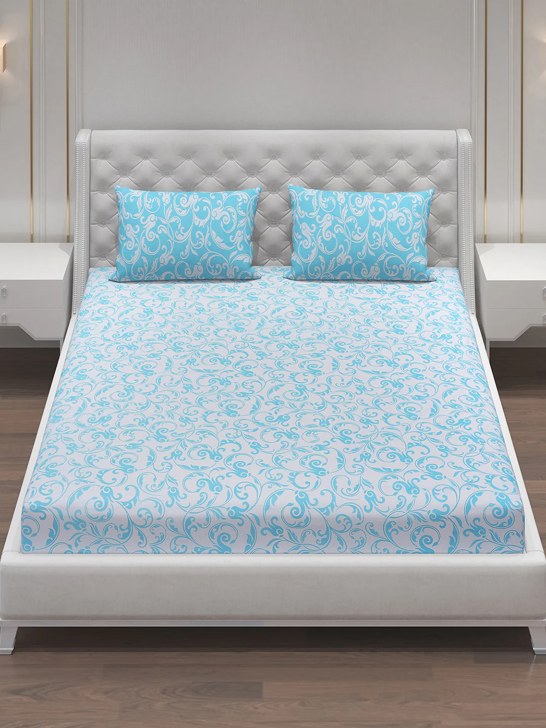 MOCA by Monte Carlo 104 TC Cotton Double Bedsheet with 2 Pillow Covers - Image 2