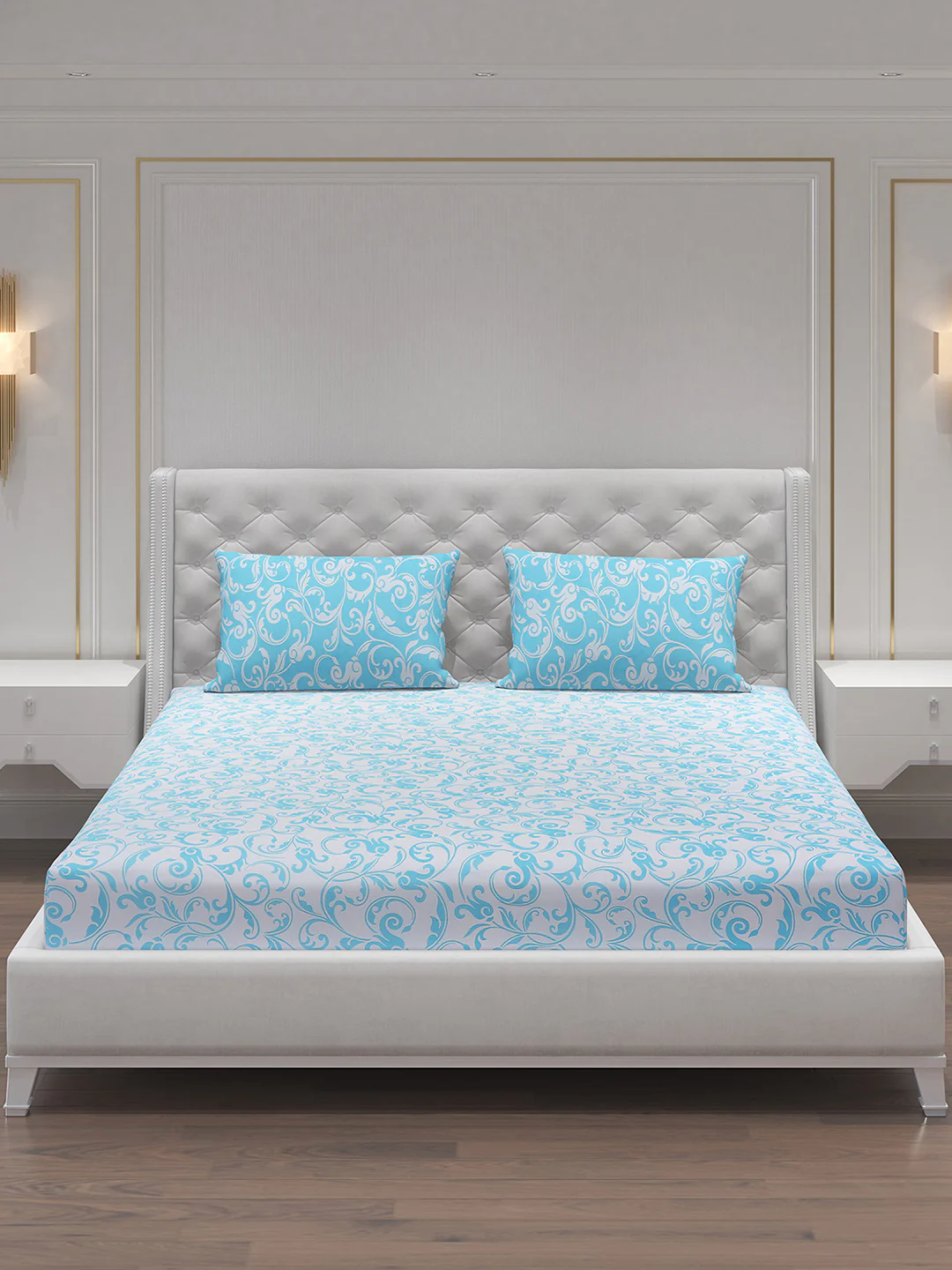 MOCA by Monte Carlo 104 TC Cotton Double Bedsheet with 2 Pillow Covers - Image 3
