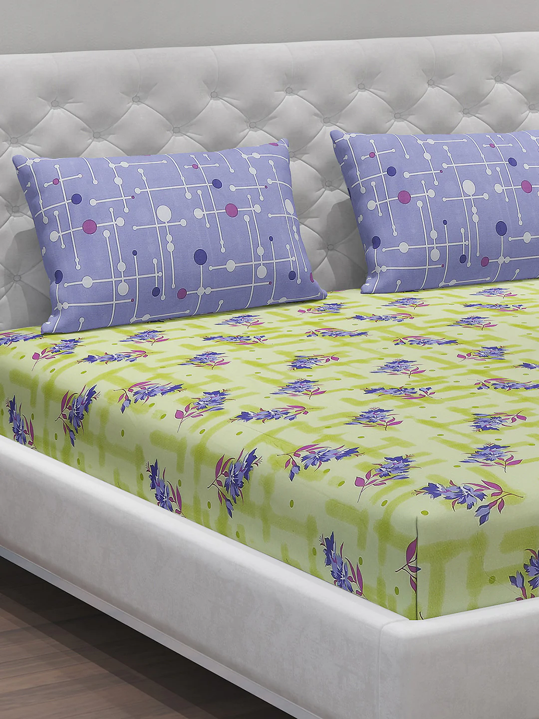 MOCA by Monte Carlo 104 TC Cotton Double Bedsheet with 2 Pillow Covers - Image 4