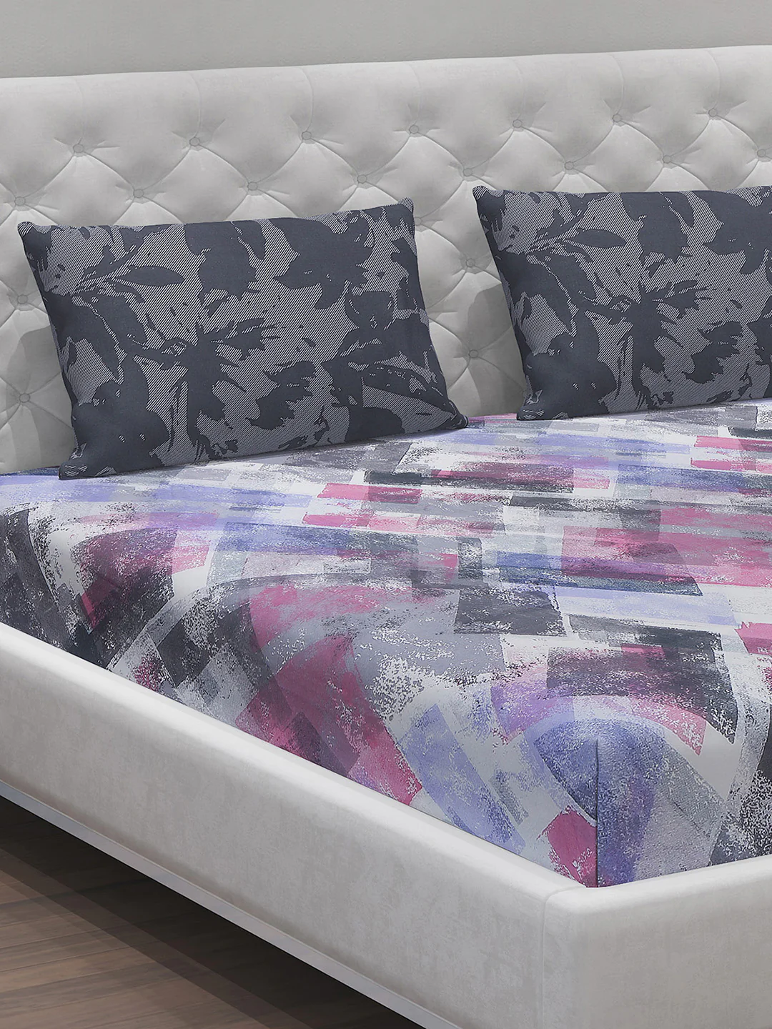 MOCA by Monte Carlo 104 TC Cotton Double Bedsheet with 2 Pillow Covers - Image 4