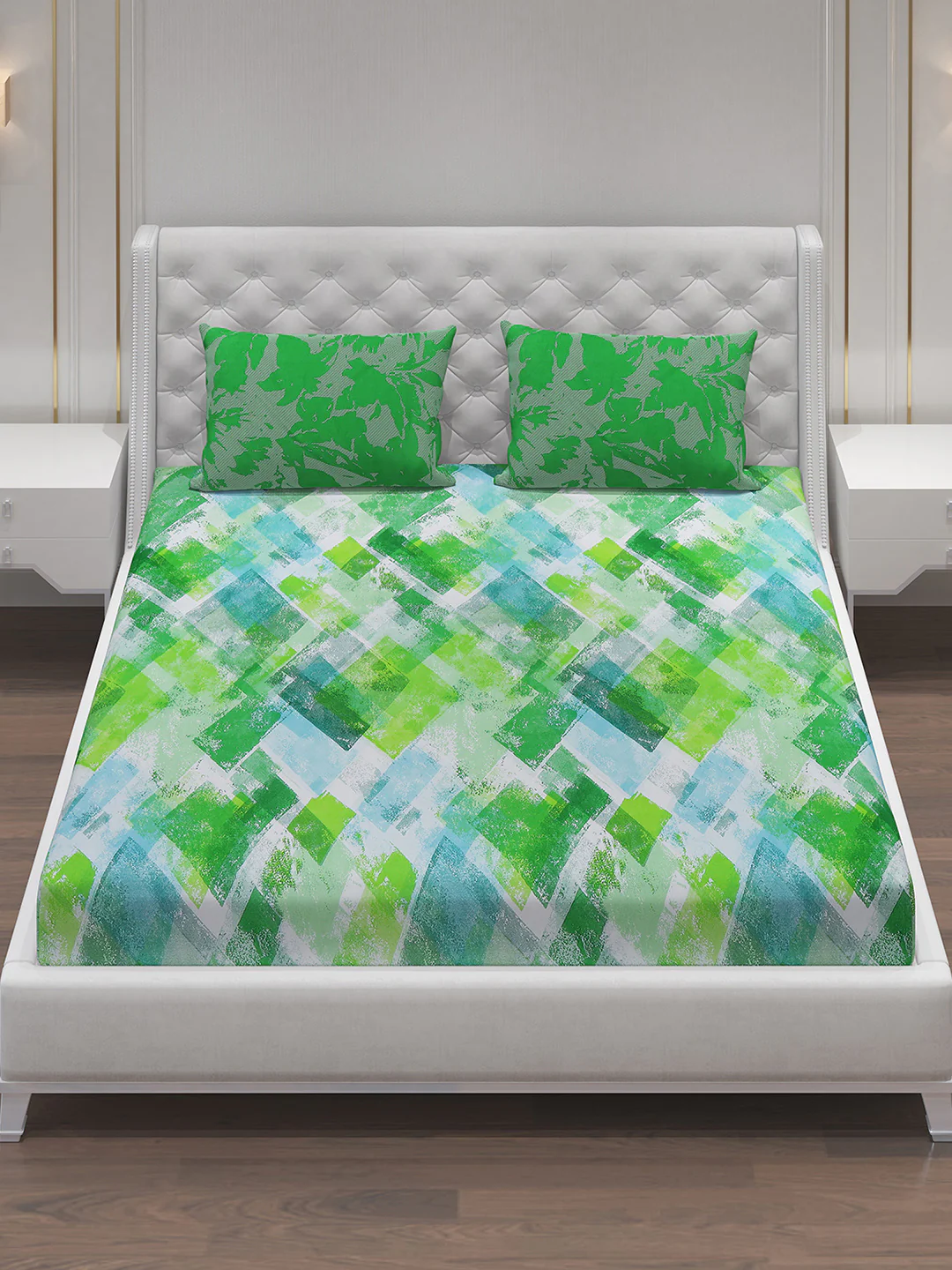 MOCA by Monte Carlo 104 TC Cotton Double Bedsheet with 2 Pillow Covers - Image 2
