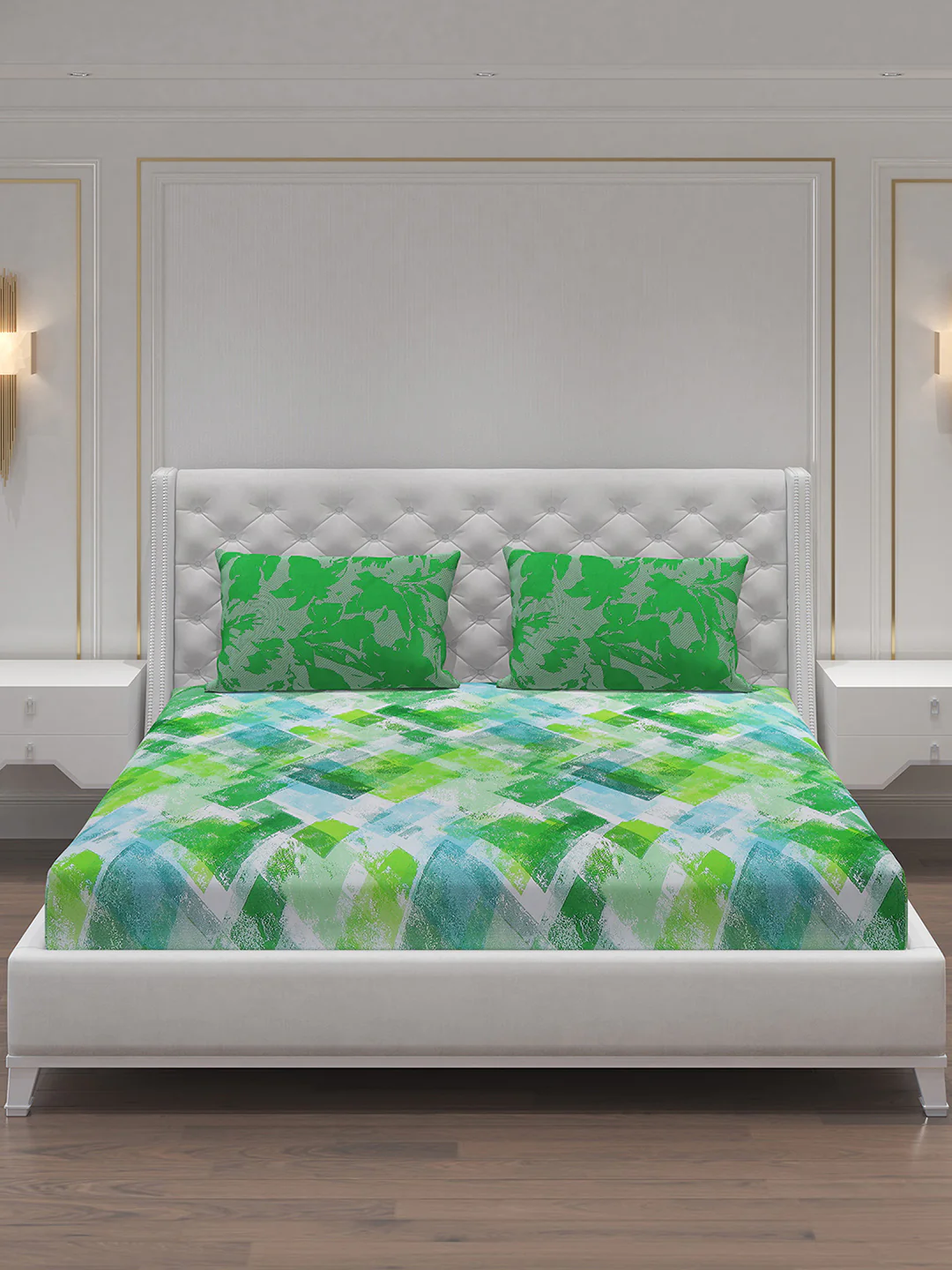 MOCA by Monte Carlo 104 TC Cotton Double Bedsheet with 2 Pillow Covers - Image 3