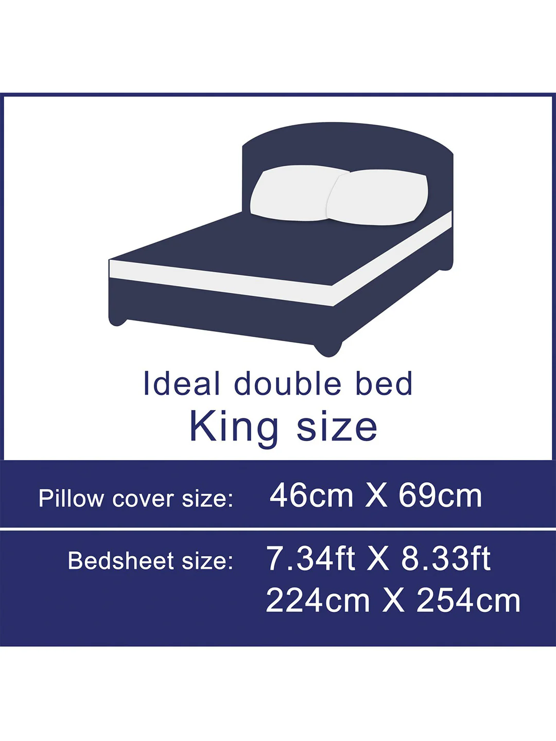 120 GSM Microfibre Double Bedsheet with 2 Pillow Covers - Image 7