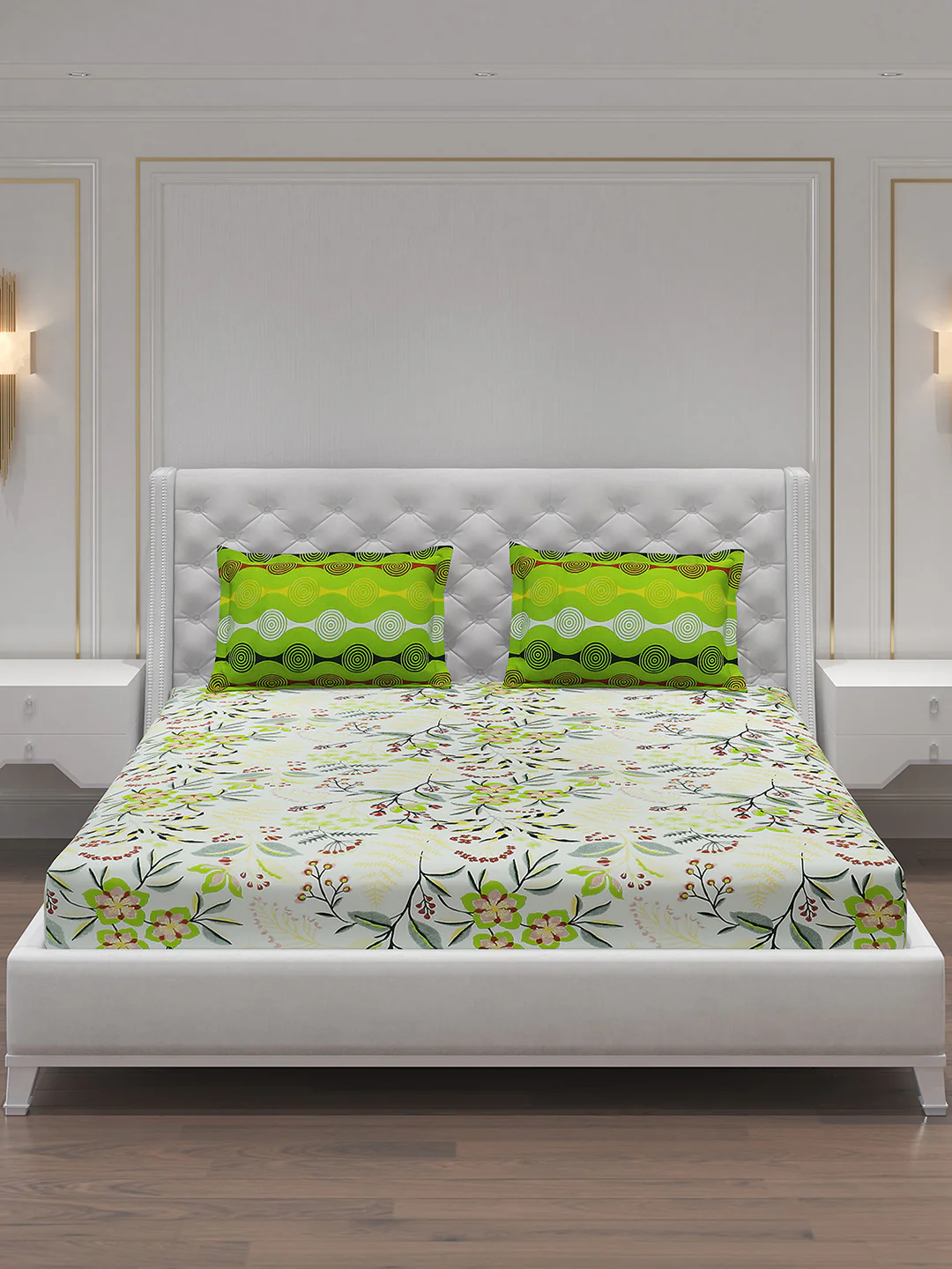 MOCA by Monte Carlo 144 GSM Cotton Double Bedsheet With 2 Pillow Covers - Image 3