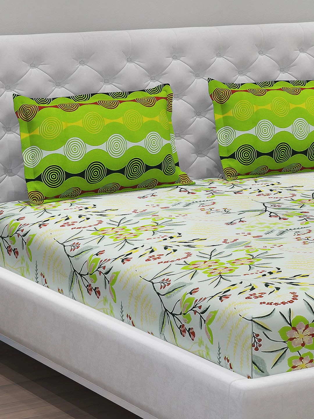 MOCA by Monte Carlo 144 GSM Cotton Double Bedsheet With 2 Pillow Covers - Image 4