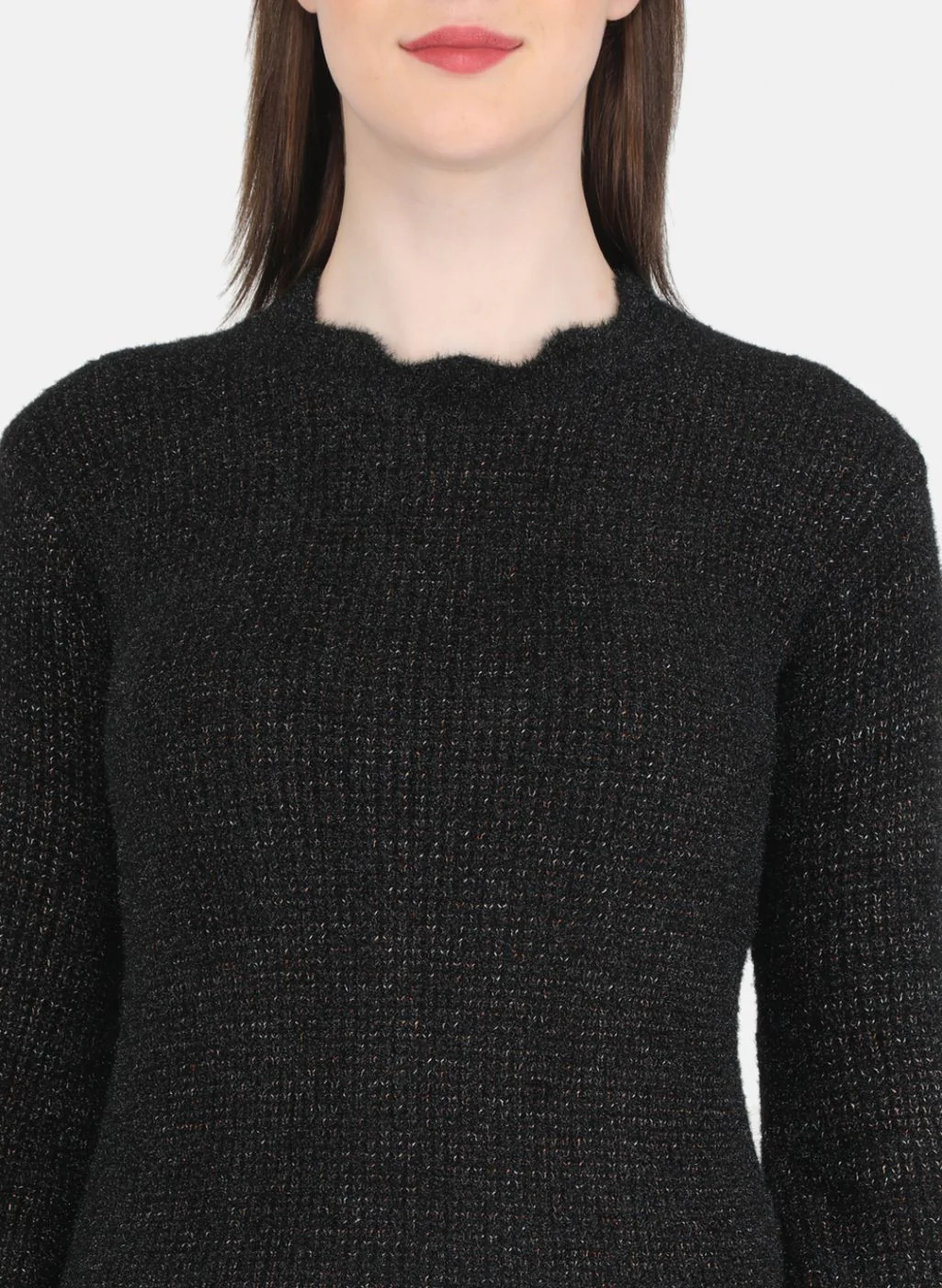 Women Black Self Design Top - Image 5