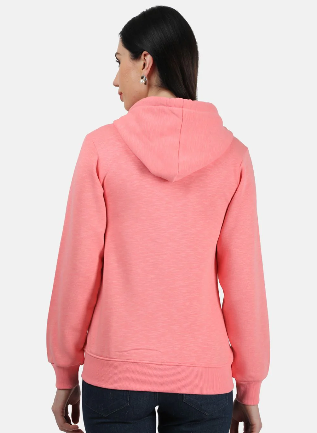 Women Pink Solid Sweatshirt - Image 3